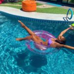 Bethany Clayton Instagram – Hot as hell 🥵 @oneoneswim 💜 Palm Desert, Palms Springs