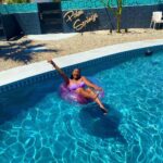 Bethany Clayton Instagram – Hot as hell 🥵 @oneoneswim 💜 Palm Desert, Palms Springs