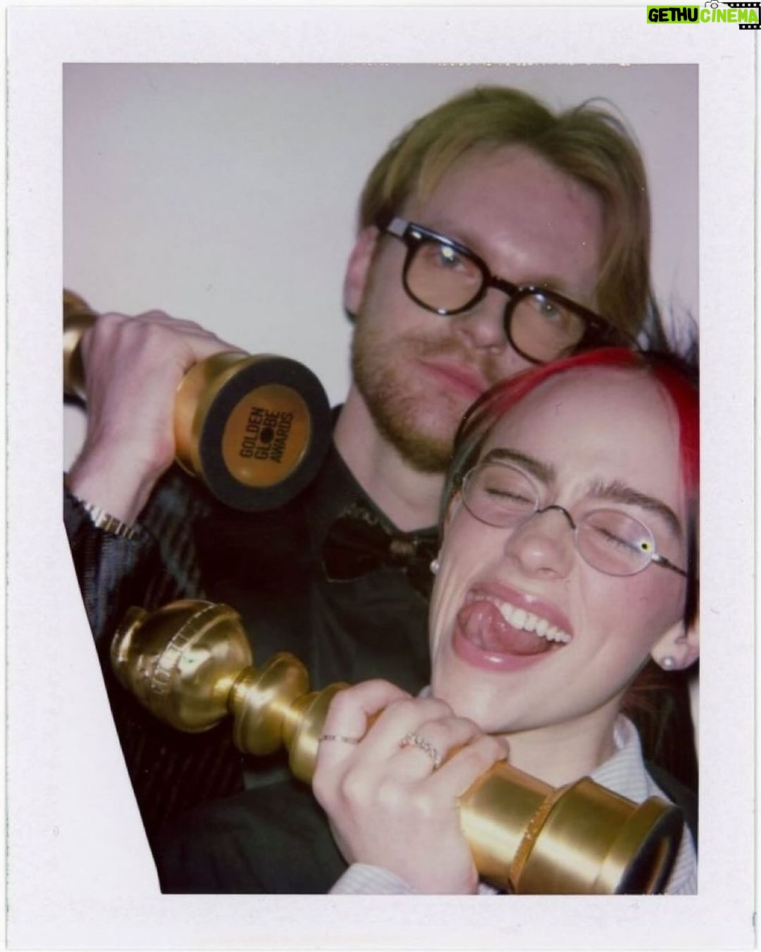 Billie Eilish Instagram - THANK YOUUU @goldenglobes 😭😭😭😭 for recognizing “what was i made for” as the best original song for motion picture. i feel so so lucky :’)