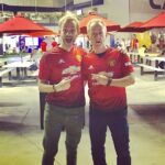 Billy Boyd Instagram - Look who I saw at the football. Always a great night with @dom_monaghan_ thank you @manchesterunited . #manutd #friendsatfootball #becurious #merryandpippin