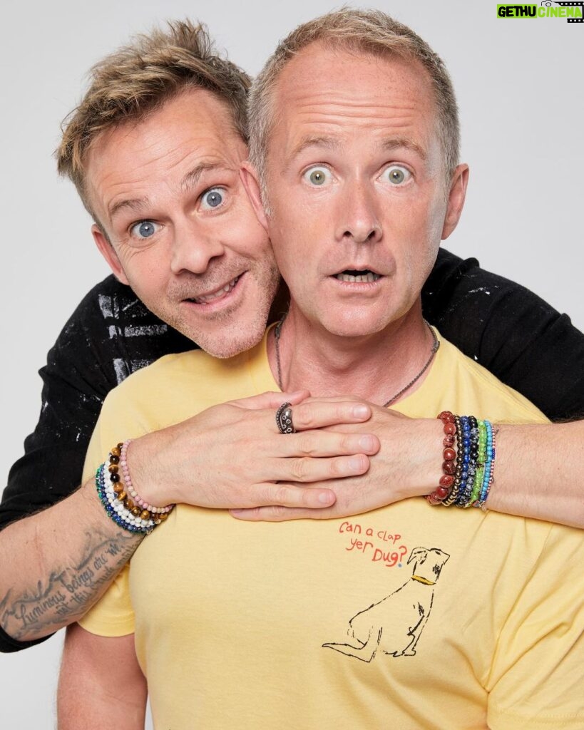 Billy Boyd Instagram - Sometimes when recording @thefriendshiponion Dom will surprise me with a hug. I love it! Shot by @shanleykellis.stills tshirt by @gallus.life . Don’t forget to subscribe to the podcast. Thank you x
