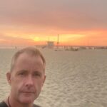 Billy Boyd Instagram - Got a surf in tonight, first in a long, long time. Lovely stuff. Not a bad sunset as well x