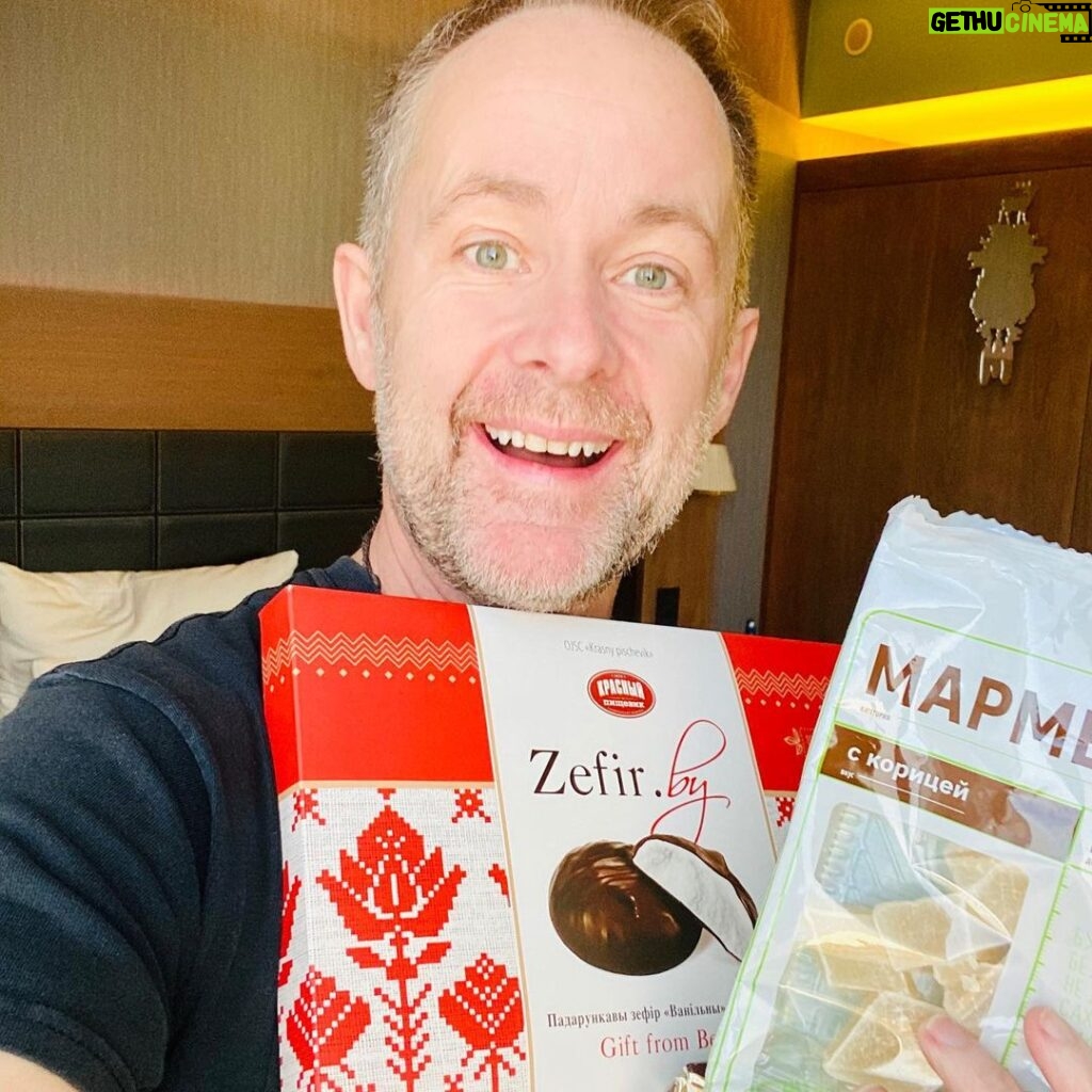 Billy Boyd Instagram - Thanks to the Belarus state chamber choir for the Belarusian Candy. I love it! Especially the weird chewy Ginger ones, can’t get enough of those. Thank you x