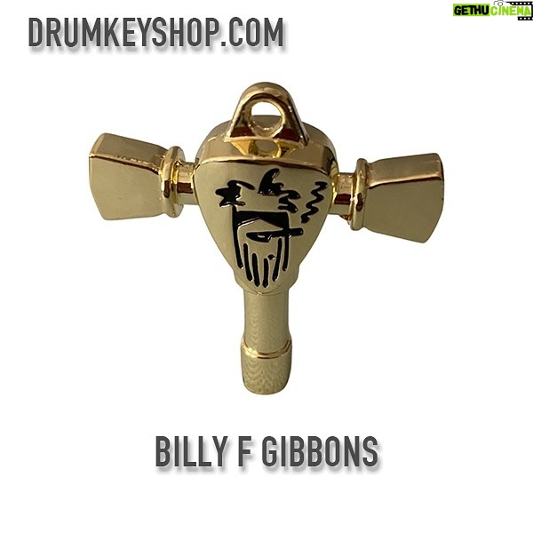 Billy Gibbons Instagram - On sale NOW! Billy F Gibbons’ Signature Drum Key! Grab yours now in gold, chrome, antique brass and antique copper. Head over to drumkeyshop.com or swipe up in our story to buy yours NOW! These drum keys are cast metal and strong enough to use daily as a drum key but beautiful enough to collect. All keys are in stock but limited quantities are available. @drumkeyshop ships internationally as well as domestically! A portion of the profit goes to charity on each key so you’re helping out others while getting a drum key you can use daily. #drumkeyshop #signaturedrumkey #customdrumkey #billyfgibbons