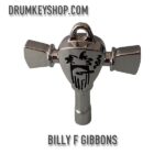Billy Gibbons Instagram - On sale NOW! Billy F Gibbons’ Signature Drum Key! Grab yours now in gold, chrome, antique brass and antique copper. Head over to drumkeyshop.com or swipe up in our story to buy yours NOW! These drum keys are cast metal and strong enough to use daily as a drum key but beautiful enough to collect. All keys are in stock but limited quantities are available. @drumkeyshop ships internationally as well as domestically! A portion of the profit goes to charity on each key so you’re helping out others while getting a drum key you can use daily. #drumkeyshop #signaturedrumkey #customdrumkey #billyfgibbons