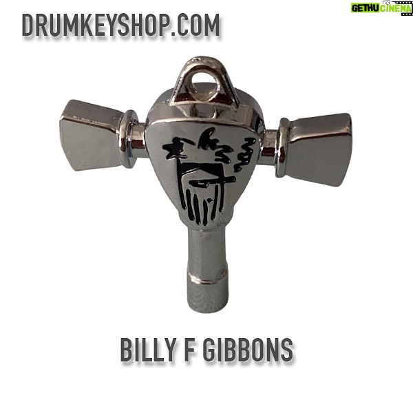 Billy Gibbons Instagram - On sale NOW! Billy F Gibbons’ Signature Drum Key! Grab yours now in gold, chrome, antique brass and antique copper. Head over to drumkeyshop.com or swipe up in our story to buy yours NOW! These drum keys are cast metal and strong enough to use daily as a drum key but beautiful enough to collect. All keys are in stock but limited quantities are available. @drumkeyshop ships internationally as well as domestically! A portion of the profit goes to charity on each key so you’re helping out others while getting a drum key you can use daily. #drumkeyshop #signaturedrumkey #customdrumkey #billyfgibbons