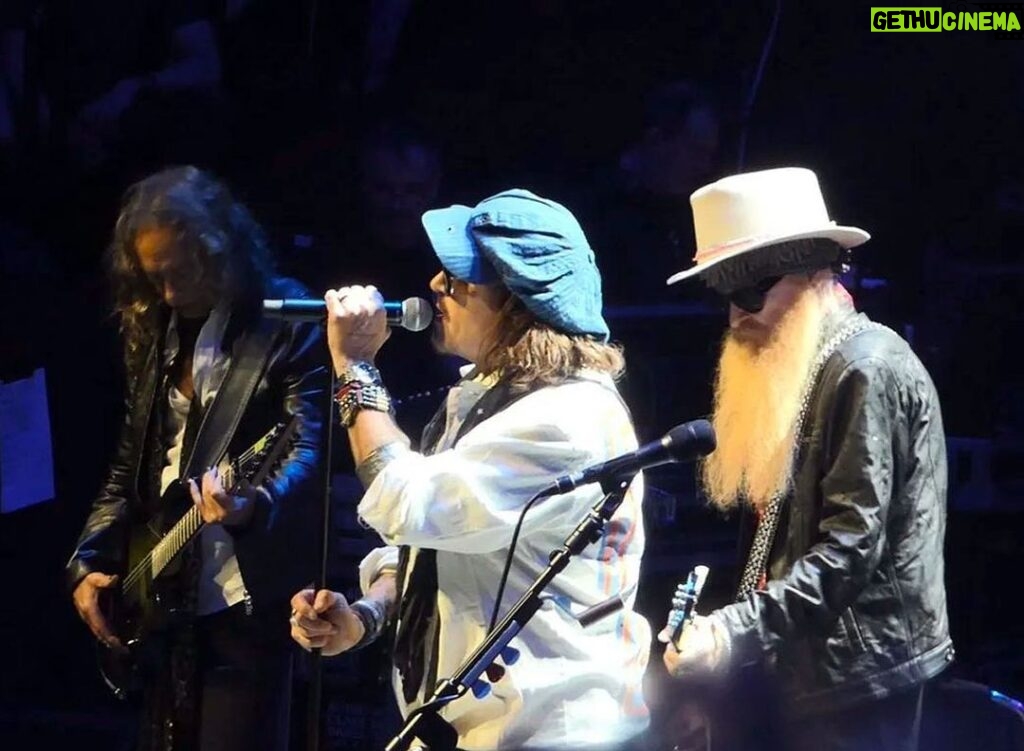 Billy Gibbons Instagram - Jeff Beck tribute at The Royal Albert Hall Photos 1-3 by @rosshalfin