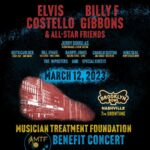 Billy Gibbons Instagram - Musician Treatment Foundation @mtfusa is coming to Nashville! To help increase awareness about MTF's mission to provide free orthopedic care for uninsured professional musicians, legends Billy F Gibbons and @elviscostello and will perform together for the first time at Brooklyn Bowl Nashville! Accompanied by all-star friends and special guests, it is a concert event you don't want to miss! Tickets on sale : https://mtfusa.org/events/elvis-costello-billy-gibbons-and-friends-nashville-benefit-concert/ Benefactor premium experiences which include the after party are now available on MTF's website here: https://mtfusa.org/events/elvis-costello-billy-gibbons-and-friends-nashville-benefit-concert/