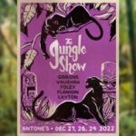 Billy Gibbons Instagram - THE JUNGLE SHOW: Official 2022 poster! Available at all the shows. Join us as, this year, we transform @antonesnightclub into a 1960’s Tiki Bar paradise! 3 big nights of The Jungle Show starring Billy F Gibbons, Jimmie Vaughan, Mike 'The Drifter' Flanigin, Sue Foley, and Chris "Whipper" Layton ⚡ DEC 27: bit.ly/3SduMVc DEC 28: bit.ly/3fefCjI DEC 29: bit.ly/3BFlESa link in bio Poster by @ottawagigposters