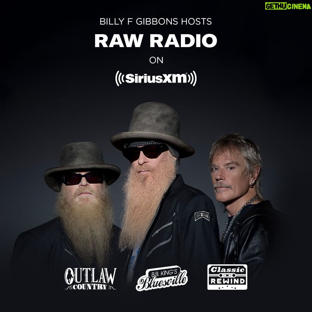 Billy Gibbons Instagram - Billy F Gibbons will be hosting three weeks of ‘RAW Radio’ in celebration of ZZ Top’s new album starting today! Head to the link in bio to find out when to tune in https://blog.siriusxm.com/raw-radio/ #zztop #billyfgibbons