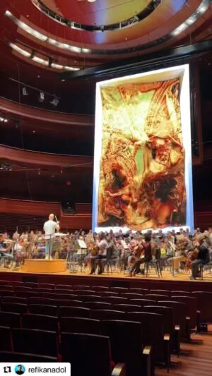 Birol Güven Instagram - #Repost @refikanadol with @make_repost
・・・
Dear friends, super excited to collaborate with the wonderful @philorch and @nezetseguin for Beethoven — Missa Solemnis 2.0! We created a realtime AI Data Sculpture trained on Renaissance era architecture, sculpture and paintings and able to listen amazing 150 musicians while they are performing! It’s a dynamic and ever changing artwork to connect us to the world of imagination in the age of machine intelligence with arts. Hope you can see this epic experience this weekend! #datasculpture #philorch #philadelphia #nvidia