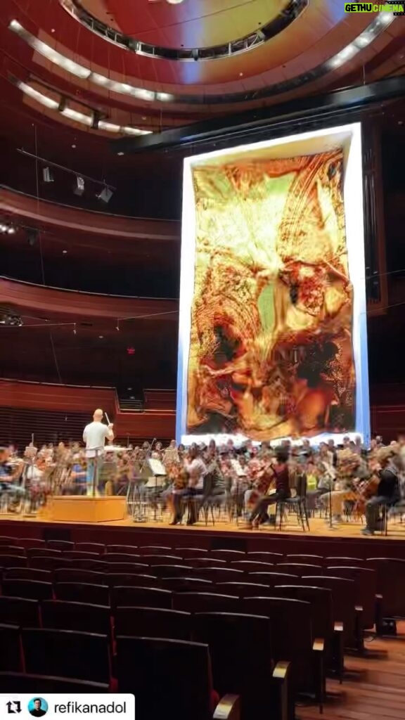 Birol Güven Instagram - #Repost @refikanadol with @make_repost ・・・ Dear friends, super excited to collaborate with the wonderful @philorch and @nezetseguin for Beethoven — Missa Solemnis 2.0! We created a realtime AI Data Sculpture trained on Renaissance era architecture, sculpture and paintings and able to listen amazing 150 musicians while they are performing! It’s a dynamic and ever changing artwork to connect us to the world of imagination in the age of machine intelligence with arts. Hope you can see this epic experience this weekend! #datasculpture #philorch #philadelphia #nvidia