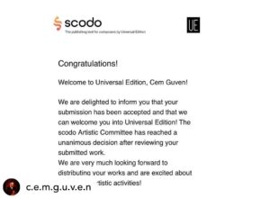 Birol Güven Instagram - Bizim Cem, 1901 den beri klasik ve modern müzik basımı yapan, Bela Bartok, Gustav Mahler, Ulvi Cemal Erkin gibi bestecilerin notalarını basan @universaledition edisyon şirketine kabul edilen en genç Türk besteci oldu. Büyük iş. Tebrikler @c.e.m.g.u.v.e.n 👏👏👏👏

Posted @withregram • @c.e.m.g.u.v.e.n Today, one of my dreams came true. I’m so happy to inform you that from now on, my music will be published by the historic powerhouse of classical and modern music since 1901, @universaledition of Wien via @scodomusic ! I would like to thank every single musician I worked with so far, it would be impossible to achieve this without them.