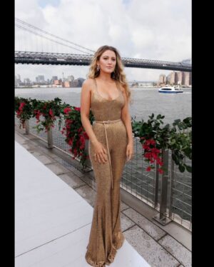 Blake Lively Instagram - 2023 Memories: Only @michaelkors could get me to squeeze into gold sequins way too soon after having a baby. Love you MK✨🪩 ✨ (and yes I low key moonlight as an interior designer but please don’t tell bc I definitely don’t want the world to know that I have a hidden talent which I require external validation on)