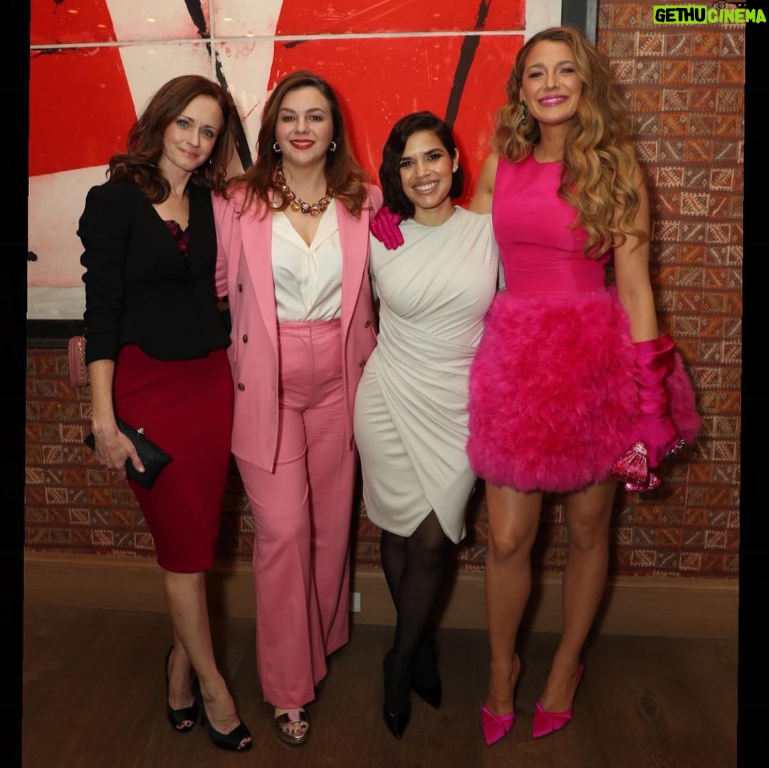 Blake Lively - 4.2 Million Likes - Some weeks are for the man in your life. Some weeks are for the women…
I was so happy to celebrate my denim sister @americaferrera She’s the heart and soul of @barbiethemovie because she’s the heart and soul of everything she’s a part of.
I’ve known her for 20 years. Since I was 16. I’ve watched her live, grow, soar, fall, make, break, push, fight, win, create, forge, disrupt, way make, lead, lead, lead.
That speech she gives as Gloria felt as close to real as anything I’ve ever seen on screen. Because that’s who she is. She’s that spectacular, passionate, inspiring and full of heart in her own life.
I can’t wait to watch her sweep awards up across her living room floor. No one deserves it more… for a lifetime of brilliant work.
It’s one of my life’s honors to witness her show so many women not only what’s possible, but HOW it’s done. I love you sister. Always.
Pants = Love
Love your sisters. Love yourself.