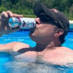 Bob Cicherillo Instagram - Pool is cleaned and inviting, and Celsius is in hand and quenching!! Enjoy!!