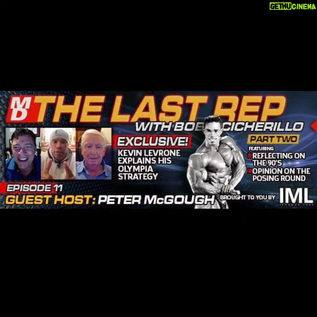 Bob Cicherillo Instagram - Missing Peter McGough, gone but never forgotten. Often imitated but never duplicated! I loved bringing "THE Last Rep" podcast to the people with Peter...hard to believe it was 7 years ago.