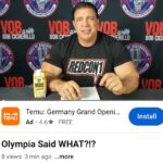 Bob Cicherillo Instagram - NEW V.O.B. UP! #bodybuilding #mrolympia #primetimemuscle #bobcicherillo #voiceofbodybuilding #redcon1 #panattasport