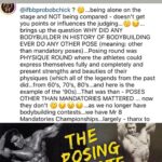 Bob Cicherillo Instagram - Just to make sure my POINT is heard @ifbbprobobchick 😉. Why did any of us back in a day came up with ANY of our signature poses and couldn’t wait to present them…if we knew that those poses DID NOT MATTER? And more important question is: SHOULD THEY (ONCE AGAIN) - MATTER?!? Or we are really reducing whole bodybuilding into MR 8 MANDATORY POSES?