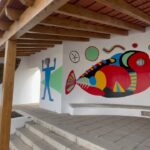 Borja Jiménez Mérida Instagram - Muy contento de pintar mi primer mural en la plaza de La Caleta 😀🐠🖌 Gracias a los muchachos de la brocha gorda por echarme una mano @kuko_th3_dog @yosce.g @daferez @armichegonzalez 💪