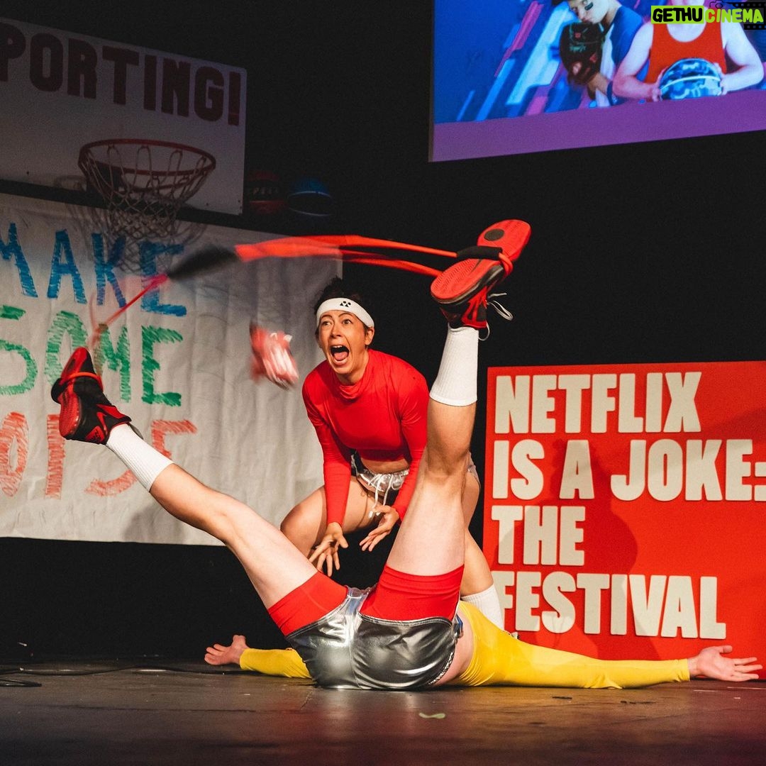 Brendan Scannell Instagram - Been having fun with Sam for 13 years and last night was one to remember! Thanks @netflixisajoke and everyone who came out to cheer and compete! Slide 7 for the chaos π π· @alimichelle.co Elysian Theater