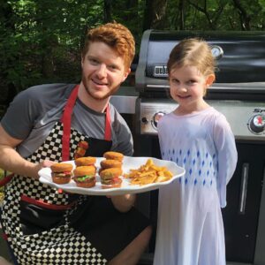 Brendan Scannell Instagram - Brownie cupcake sliders and cinnamon apple fries on an Indiana night! Recipe on final slide xo @kidsbakingchampionshipcasting