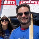 Brendan Scannell Instagram - We are on strike demanding to be paid for the value we create for the wildly profitable companies that control the entertainment industry 🤡 We are demanding fair residuals when the shows we work on are successful 🤑 We are demanding the end to explotative pre-greenlight rooms and anti-labor gig economy practices taken from the tech industry that turn writing for some the richest companies in America into a part-time job 🧟‍♂️ And we’re doing it looking good!! Survival is Insufficient #wgastrong