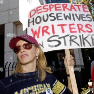 Brendan Scannell Instagram - We are on strike demanding to be paid for the value we create for the wildly profitable companies that control the entertainment industry 🤡 We are demanding fair residuals when the shows we work on are successful 🤑 We are demanding the end to explotative pre-greenlight rooms and anti-labor gig economy practices taken from the tech industry that turn writing for some the richest companies in America into a part-time job 🧟‍♂️ And we’re doing it looking good!! Survival is Insufficient #wgastrong