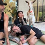 Brendan Scannell Instagram - Turns out when they call it “Goat Yoga” they mean exactly that #baamaste 🐐🙏