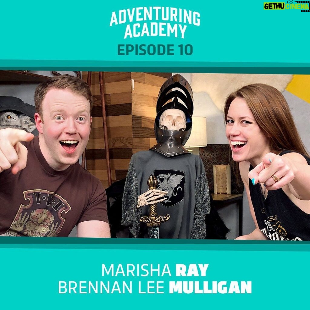 Brennan Lee Mulligan Instagram - New episode of Adventuring Academy with the incredible @marisha_ray! We talk about how to wrangle cartoon bears, what to do when your PCs throw poop at law enforcement officers, and FEELINGS!!! Link in bio, also on iTunes, and even more eps on @dropouttv!