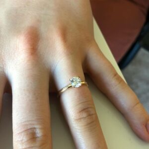 Brennan Lee Mulligan Instagram - True Story: Immediately following my proposal, the one and only Izzy Roland, never to be outdone, wordlessly bolted from her chair and sprinted down the hall, leaving me on bended knee while she recovered a silver Claddagh ring from its hiding place of several months. A counter-proposal for the ages, and I cannot wait until the day I get to turn this ring around. Love you with all my heart, @iz_ball! 🥰