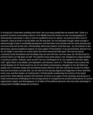 Brennan Lee Mulligan Instagram - Go to @5calls for help calling your representatives, follow @jewishvoiceforpeace and @ifnotnoworg among other great organizations for more information. #ceasefire