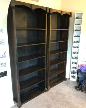 Brennan Lee Mulligan Instagram - Just taking a second to shout out the *INCREDIBLE* craftsmanship of paragon woodworker @ian_owensss. The joy these bookcases bring me is UNPARALLELED, cannot recommend highly enough!!

EDIT: Also, shout out to @angelcitylumber for the amazing work they do supplying angelenos with local fallen lumber! ❤️🌳🎉