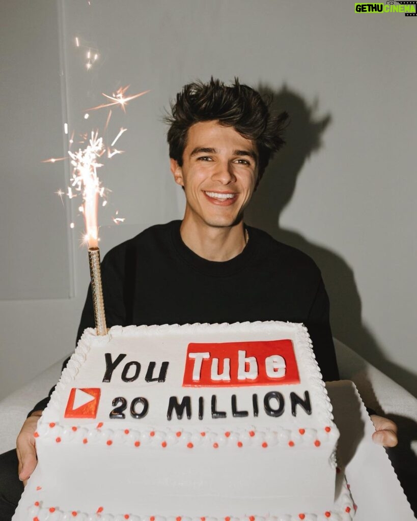 Brent Rivera Instagram - We hit 20 million subscribers on YouTube!!😍❤️ I literally am so thankful for your guys’ support :) love love love<3