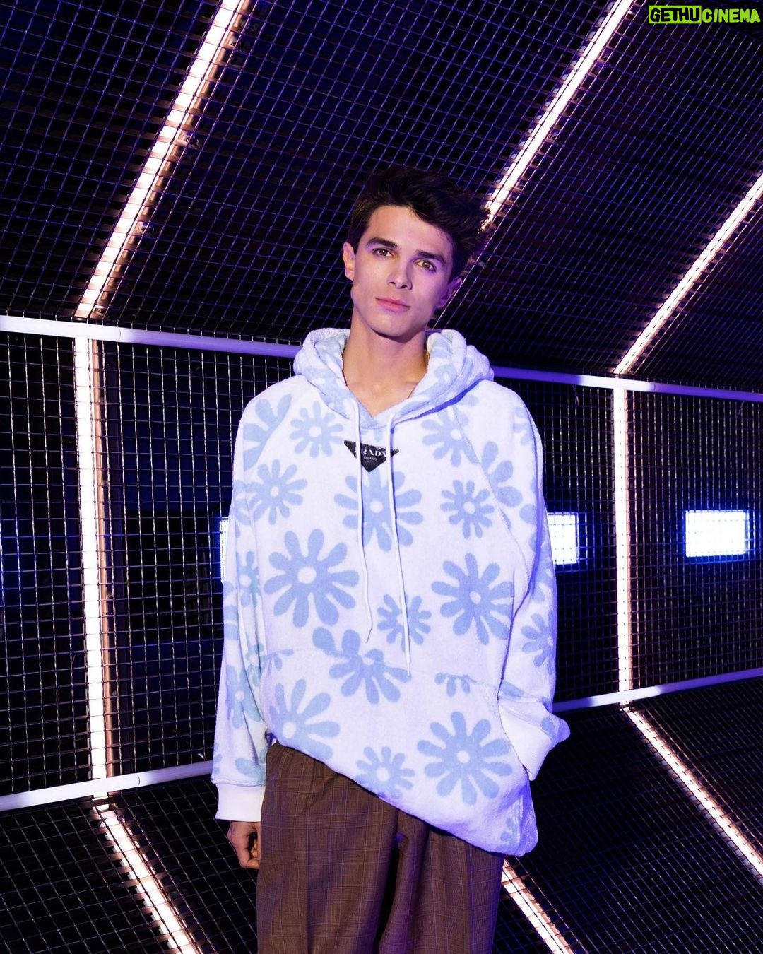Brent Rivera Instagram - Hello Italy 🇮🇹❤️ getting ready for the fashion show @prada #PradaFW22 Milan, Italy