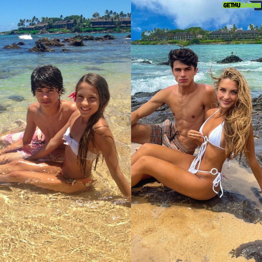 Brent Rivera Instagram - We recreated this photo from 8 years ago😳😂 Hawaii