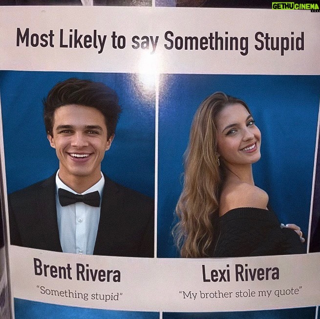 Brent Rivera Instagram - throwback to our yearbook photos😂😂