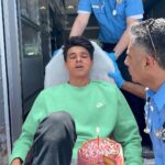 Brent Rivera Instagram - Birthday cake had peanuts in it… oh well 🥹😂 #allergyfriendly
