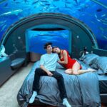 Brent Rivera Instagram - so we stayed at an underwater hotel, I highly recommend 😍😂 Conrad Maldives Rangali Island
