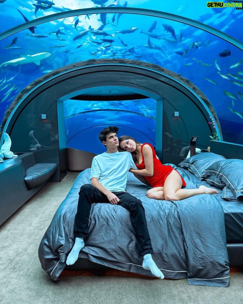 Brent Rivera Instagram - so we stayed at an underwater hotel, I highly recommend 😍😂 Conrad Maldives Rangali Island