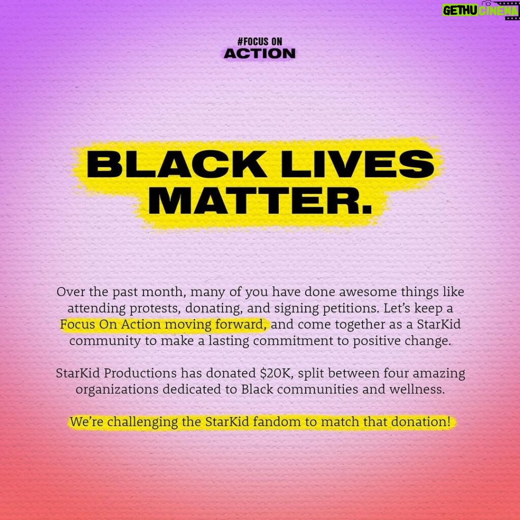 Brian Holden Instagram - Calling all StarKids! Now is the moment for us, as a community, to do our part in the fight for racial equality and justice. So let’s #FocusOnAction, and support these organizations that are working to support Black communities, and Black wellness! We’ve already donated, and we want YOU to match us! ANY amount helps! @wethepeopledetroit @myblockmyhoodmycity @_beamorg @blacktranscoalition This is how our community thrives! When we’re coming together to help people and make a difference. LET’S GOOOO! (Link in bio)