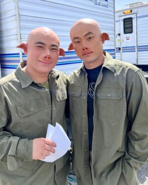 Brian Le Instagram - ✨🎬🍿#AmericanBornChinese NOW STREAMING ON @disneyplus 🙌
‼️🙏 @ambornchinese 

😱 I GOT TO PLAY MY ALTER EGO ~ ZHU BAJIE (PIGSY)🐷🐽 WHO ELSE GREW UP ON JOURNEY TO THE WEST?! SPECIFICALLY 1996 VERSION 🙌❤️🔥🔥CAN I GET A RHEEEEEEEE!!! 😆🐷🐽🐽

Shout out to amazing directors @destindaniel @dinhster @sanfeng1975 for believing in me 🤩 @ralis_kahn and @mararousemakeup for turning me into a pig every morning 🧟‍♂️🐷as well as my amazing stunt double @liqiangwushu for showing me how it’s done! 🙏🔥
Grateful for the life I live! 🙌❤️
•
•
•
•
•
#MARTIALCLUB #actor #journeytothewest #martialarts