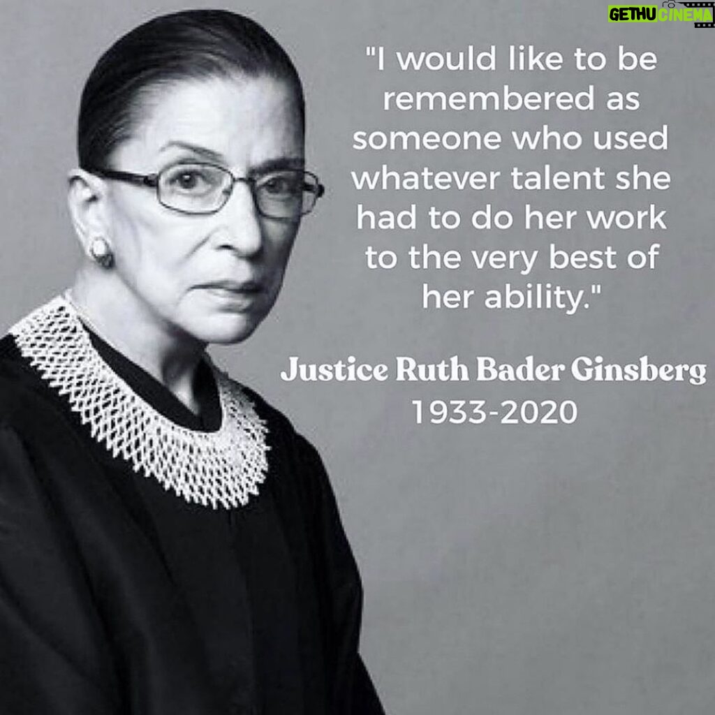 Brittany Daniel Instagram - Thank you for your fairness, goodness and hard work. You’re a Queen. May you Rest In Power. #rbg