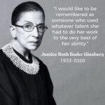Brittany Daniel Instagram - Thank you for your fairness, goodness and hard work. You’re a Queen. May you Rest In Power. #rbg