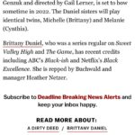 Brittany Daniel Instagram - Such a dream to be working with my sis @cynhauser on a new @disneyplus film with @kenyabarris, @gabunion, @zachbraff and @mercysmommy