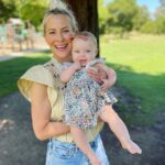 Brittany Daniel Instagram - Gotta love a ruffle shoulder. Hope Rose you light up my life. @ryleeandcru @seanewyork