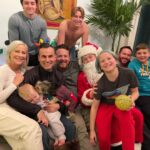 Brittany Daniel Instagram – Merry Christmas from our wild and wonderful family. Being with you all made my year and having our baby Hope is the most special present ever. We love you Hope. @adam.touni #merrychristmas
