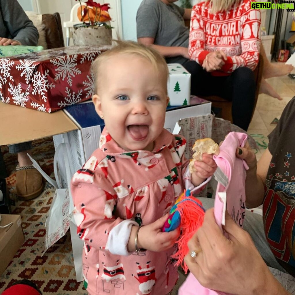 Brittany Daniel Instagram - Merry Christmas from our wild and wonderful family. Being with you all made my year and having our baby Hope is the most special present ever. We love you Hope. @adam.touni #merrychristmas