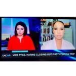 Brittany Lee Lewis Instagram – Discussing the Vice President’s trip to Central America on the Black News Channel. I specifically discussed the irony of the VP telling folks “do not come” as people continue to flee horrid conditions that the US helped create in the name of profit and empire.