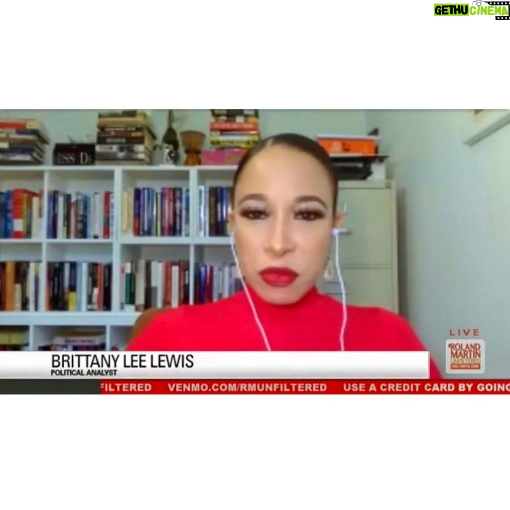 Brittany Lee Lewis Instagram - Screen grab from my weekly appearance on the Roland Martin Show!